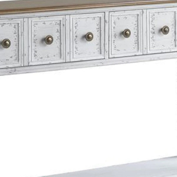 48 Inch 2 Drawer Console Table