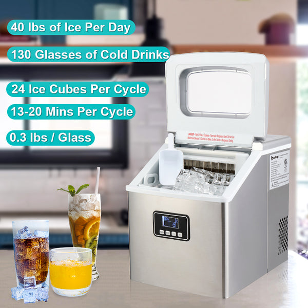 Free Standing Stainless Steel Ice Maker
