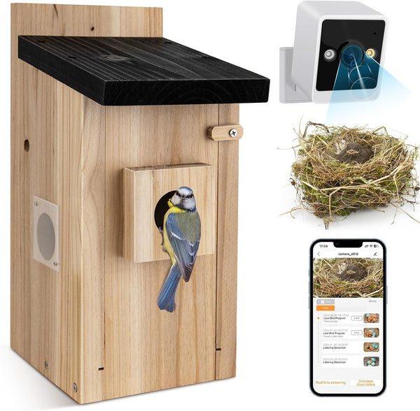 Smart Bird House with Motion Detection Camera