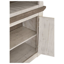 Right Pier Cabinet in Antique White and Brown