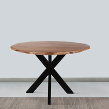 41 Inch Handcrafted Live Edge Round Dining Table - Family Friendly Furniture