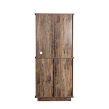Freestanding Rustic Kitchen Buffet with Sliding Barn Door and Adjustable Shelves