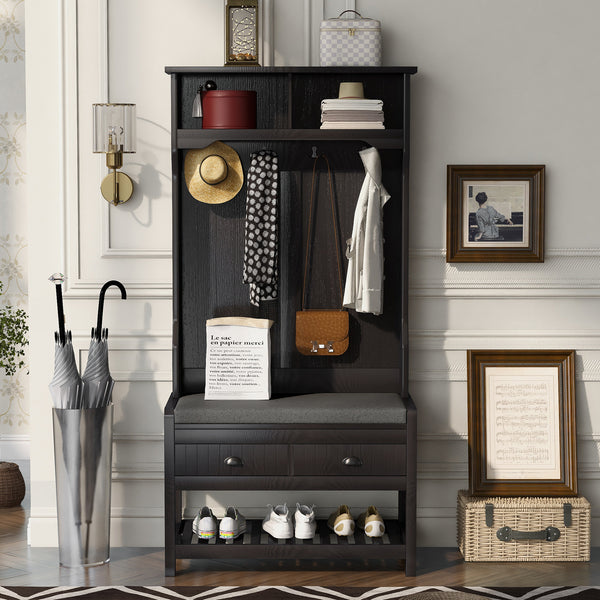 The 3-in-1 Hall Tree in Classic Black