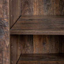 Freestanding Rustic Kitchen Buffet with Sliding Barn Door and Adjustable Shelves